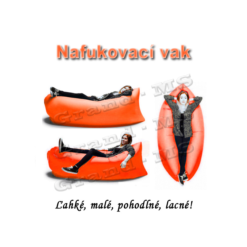 Nafukovací vak LAZY BAG - oranžový