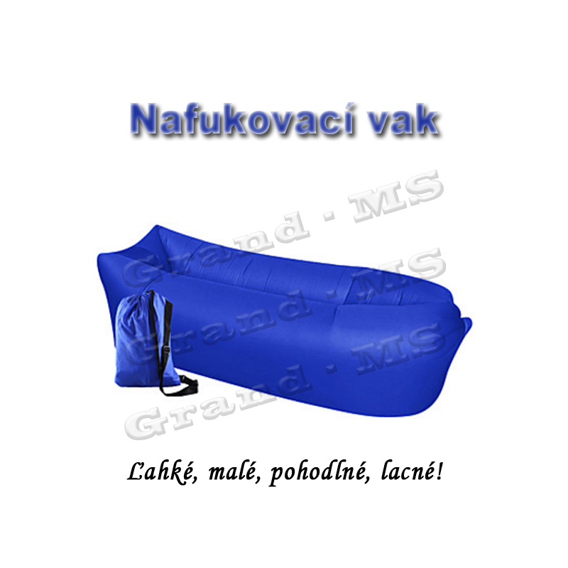 Nafukovací vak LAZY BAG - tmavo modrý