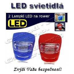 Sada LED gelových svetiel na bicykel - 2ks v balení