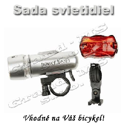 Cyklistická sada svetiel na bicykel + úchyty