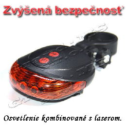 Zadné svetlo na bicykel  s 2 lasermi, 5 LED_product