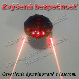 Zadné svetlo na bicykel  s 2 lasermi, 5 LED_product