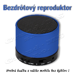 Bluetooth prenosný mini reproduktor RC07 + Mp3 prehrávač modrý