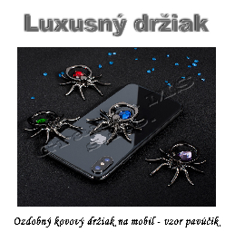 Luxusný kovový držiak na mobil otočný 360° - pavúk_product