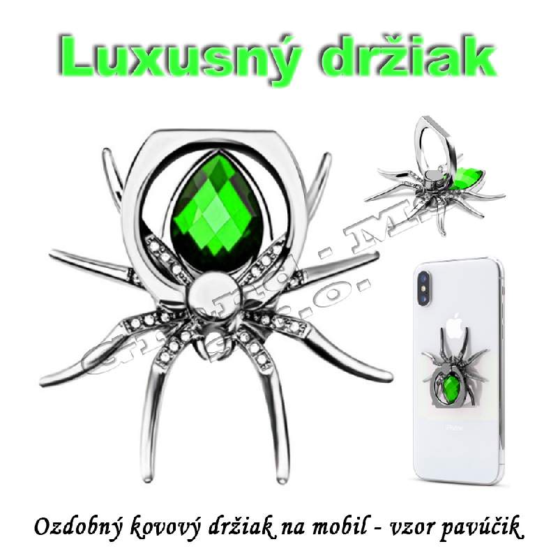 Luxusný kovový držiak na mobil otočný 360° - pavúk_product_product_product_product_product_product