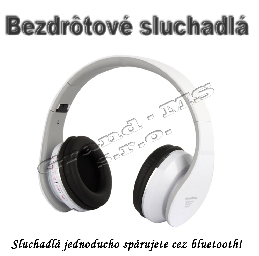 Bezdrôtové slúchadlá bluetooth STN-07 biele