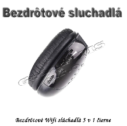 Bezdrôtové Wifi slúchadlá 5 v 1 čierne_product