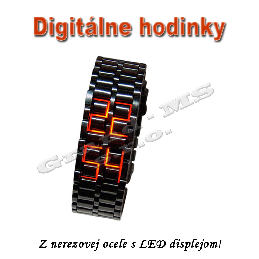 Digitálne hodinky z nerezovej ocele STRONG strieborné_product