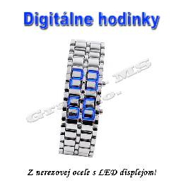 Digitálne hodinky z nerezovej ocele STRONG strieborné 2_product