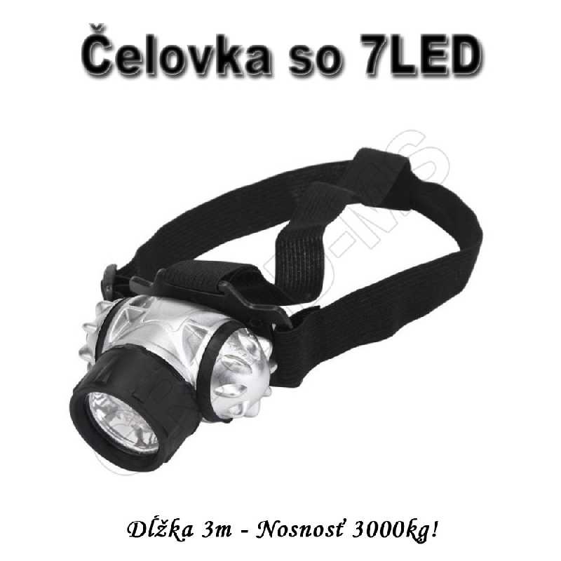 Svietidlo - čelovka 7led diód - dva módy svietenia_product_product