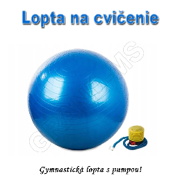 Gymnastická lopta - GYM BALL 75cm s pumpou modrá_product_product