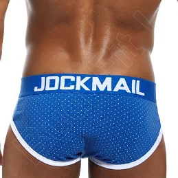 Luxusné pánske slipy  RANGER™, model JOCKMAIL typ C,  modré s bodkami_product