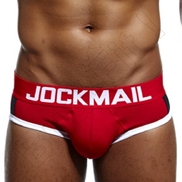 Luxusné pánske slipy  RANGER™, model JOCKMAIL s Push-Up typ A, červené