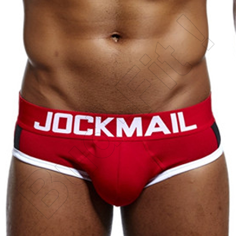 Luxusné pánske slipy  RANGER™, model JOCKMAIL s Push-Up typ A, červené