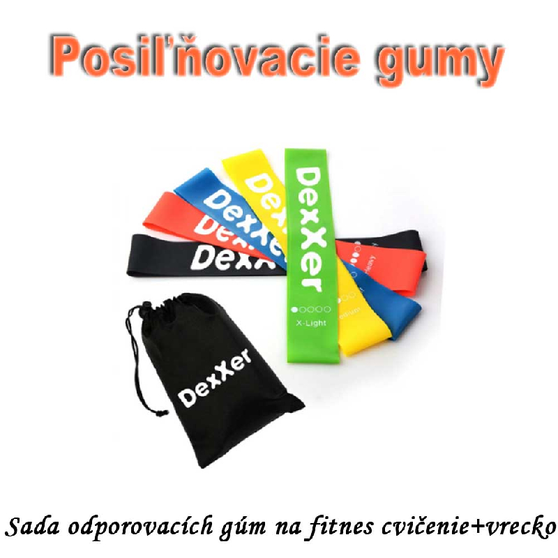 Sada posiľňovací gúm na cvičenie - 5ks _product_product