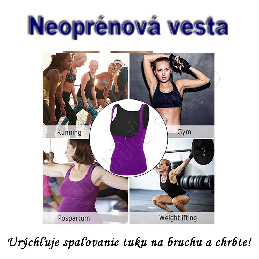 Neoprénová športová vesta na cvičenie/formovanie/chudnutie - fialová_product