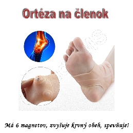 Kompresná silikónová ortéza na členok so 6-timi magnetmi