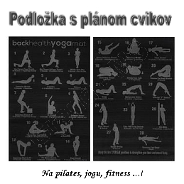 Protišmyková fitness podložka s tréningovým plánom Jogy