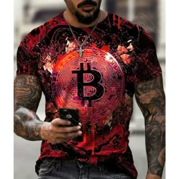 Pánske fitness tričko RANGER™,  motív BITCOIN3