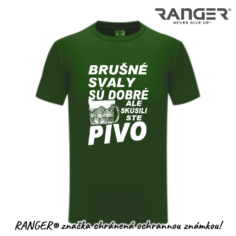 Tričko RANGER® - Pivári motív BRUŠNÉ SVALY