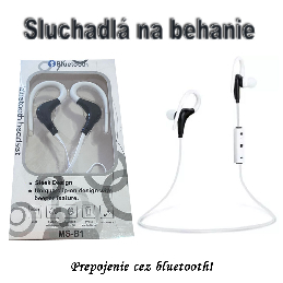 Športové sluchadlá na beh s bluetooth adaptérom MSB1 - čiernobiele