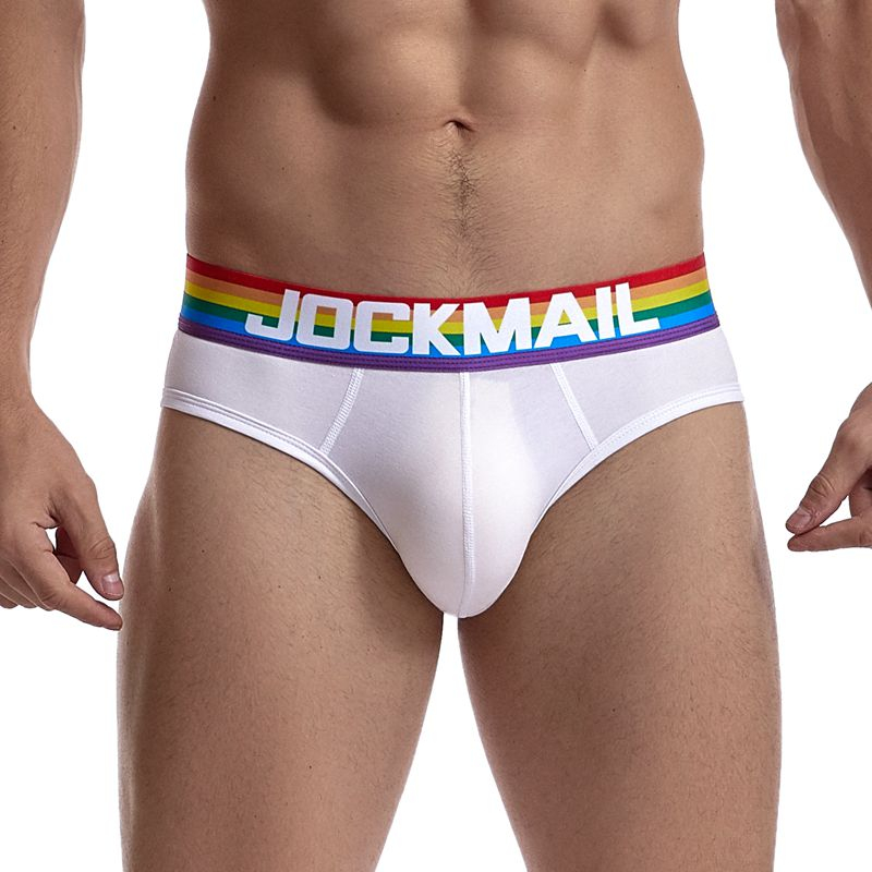 Luxusné pánske slipy JOCKMAIL  JM371, biele