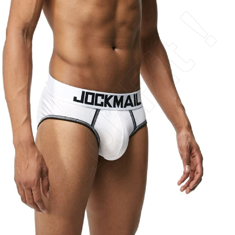 Luxusné pánske slipy JOCKMAIL  JM340, biele