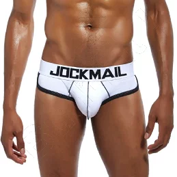 Luxusné pánske slipy JOCKMAIL JM346 s Push-Up - biele