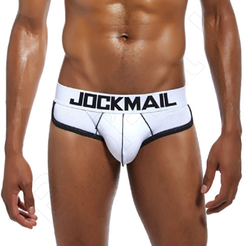 Luxusné pánske slipy JOCKMAIL JM346 s Push-Up - biele