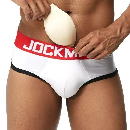 Luxusné pánske slipy JOCKMAIL JM345 s Push-Up - červené