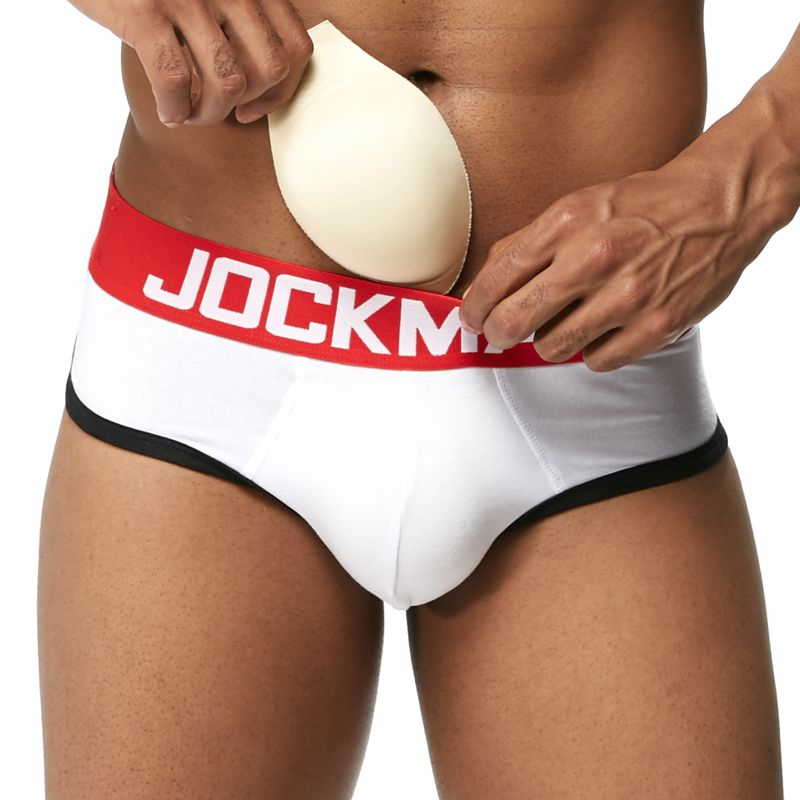 Luxusné pánske slipy JOCKMAIL JM345 s Push-Up - červené