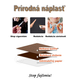 Prírodná náplasť na odvykanie od fajčenia STOP SMOKING - 30ks